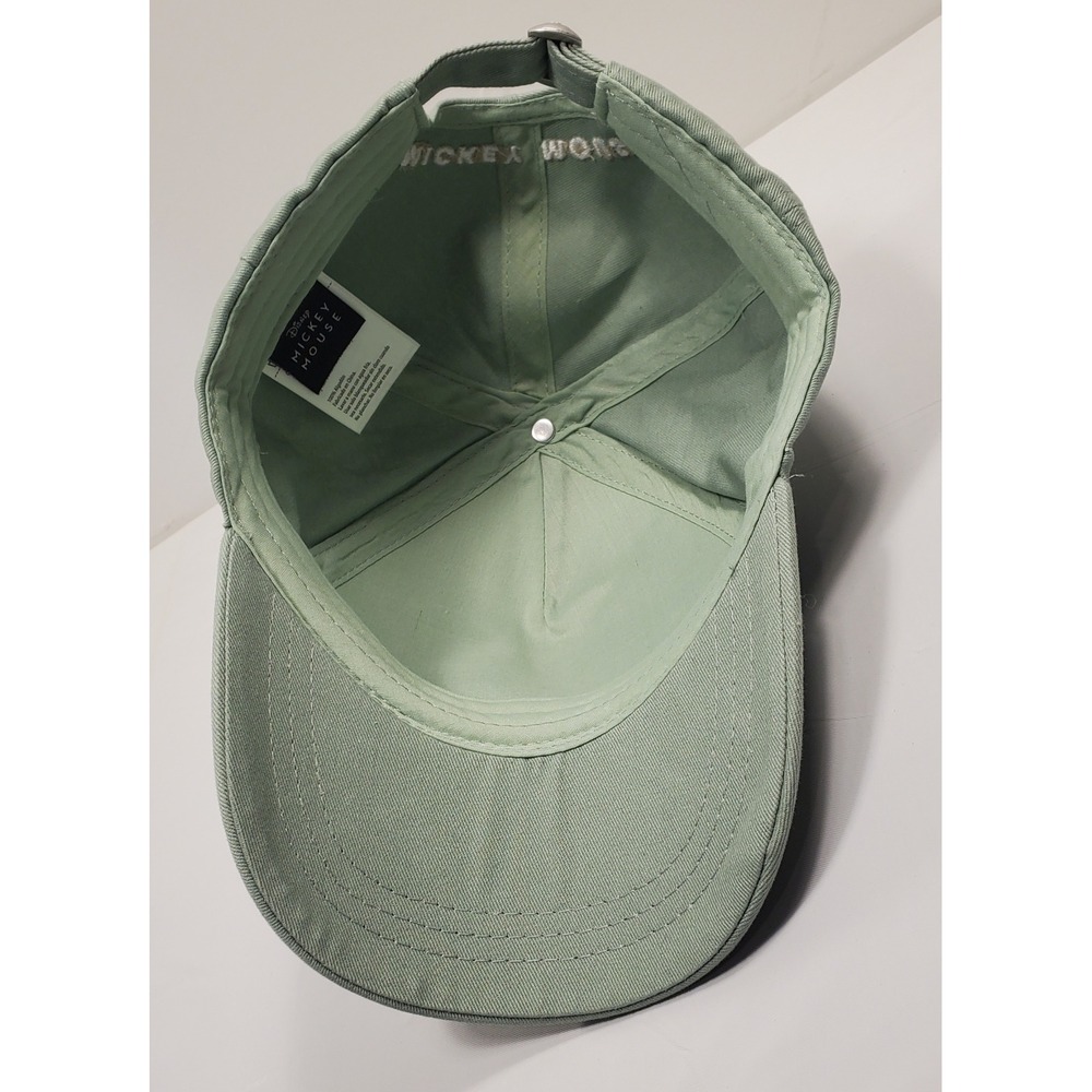 NEW Disney Adult BASEBALL CAP - Mickey & Minnie - Sage Green - One Size Fits All - Picture 3 of 6
